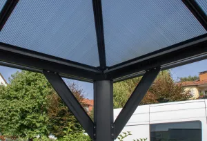 10x10 ft Aluminum Patio Gazebo with Polycarbonate Roof — view 4 of 8