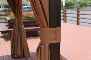 3x3.65M Double-Top Luxury Aluminum Gazebo with Mosquito Net – All-Season Outdoor Pavilion — view 3 of 10