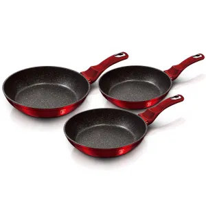 Frying Pan Set Berlinger Haus BH/1288 Metallic Burgundy Line