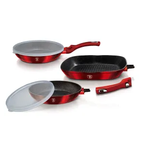 3-Piece Frying Pan Set Berlinger Haus BH/6796 Burgundy Collection — view 3 of 3