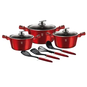 10-Piece Cookware Set Berlinger Haus BH/6150 Burgundy Collection