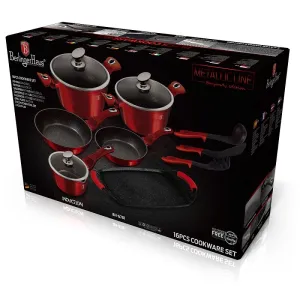 16-Piece Cookware Set Berlinger Haus BH/6781 Metallic Burgundy Line — view 2 of 3