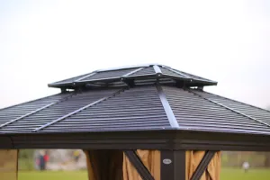 3x3M Double-Top Luxury Aluminum Gazebo with Mosquito Net – Premium Outdoor Shelter — view 2 of 7