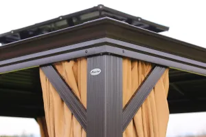 3x3M Double-Top Luxury Aluminum Gazebo with Mosquito Net – Premium Outdoor Shelter — view 3 of 7