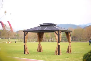 3x3M Double-Top Luxury Aluminum Gazebo with Mosquito Net – Premium Outdoor Shelter — view 7 of 7