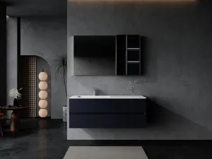 Frosted Gray Horizon Floating Bathroom Vanity Set — view 2 of 4