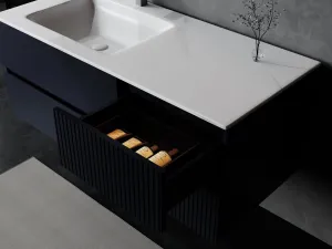 Frosted Gray Horizon Floating Bathroom Vanity Set — view 3 of 4
