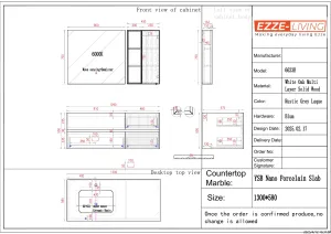 Frosted Gray Horizon Floating Bathroom Vanity Set — view 4 of 4