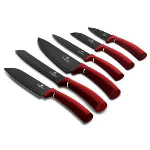 6 pcs Kitchen Knife Set Berlinger Haus BH2542 Burgundy Edition — view 2 of 3