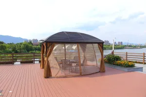 3x4M Luxury Aluminum Gazebo with Mosquito Net – Modern Outdoor Pavilion for Patios & Gardens — view 4 of 5