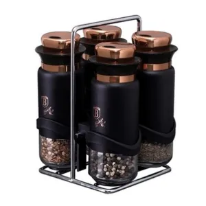 5-Piece Spice Jars Berlinger Haus BH/1999 Black Rose