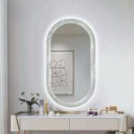 Sunshine Pattern Round LED Mirror – Acrylic Frame – 800mm