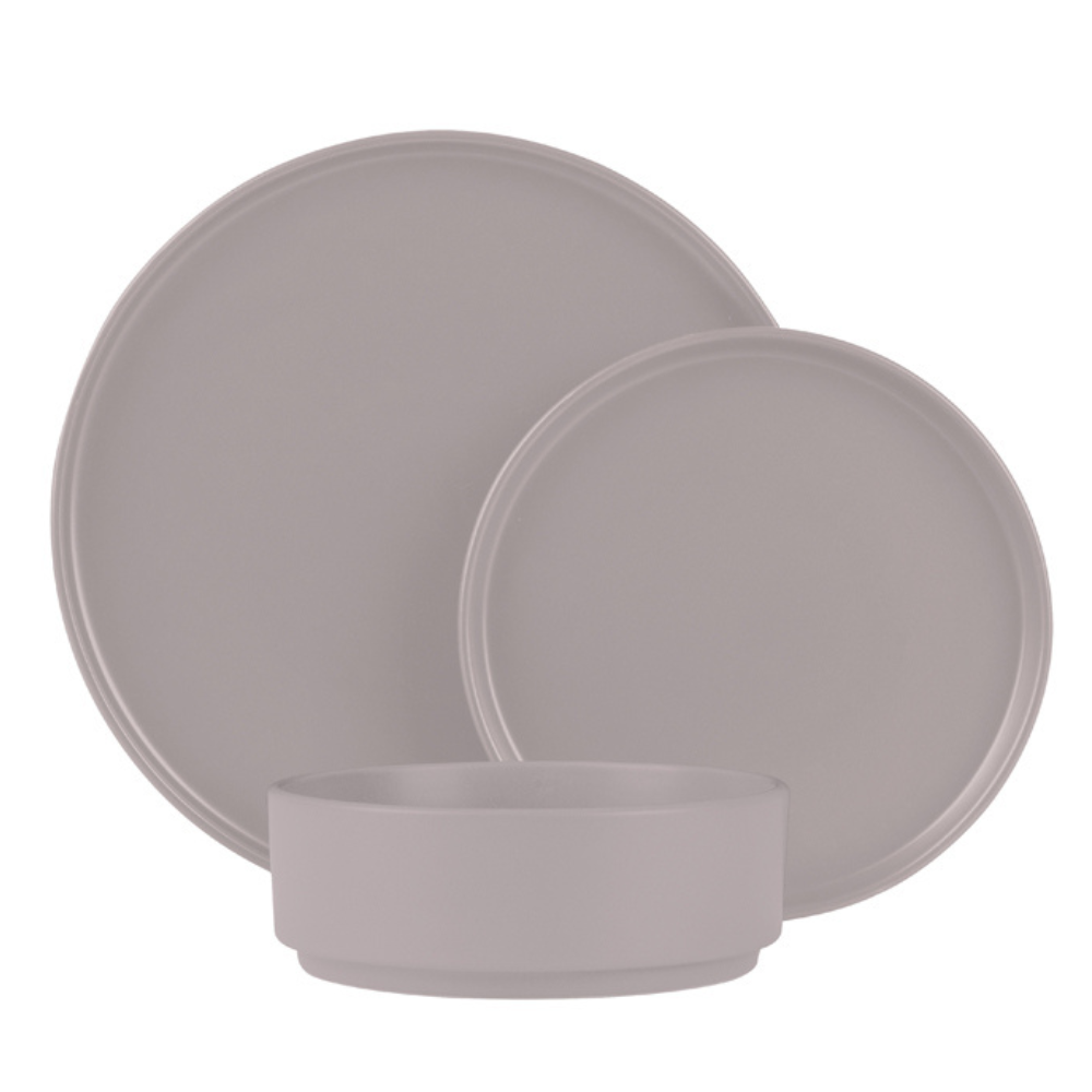 Matte Taupe Berlinger Haus BH 10006 18-Pc Dinnerware Set