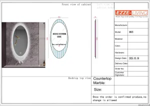 Oval LED Bathroom Mirror with Clear White Acrylic Frame 550×1200mm — view 5 of 5