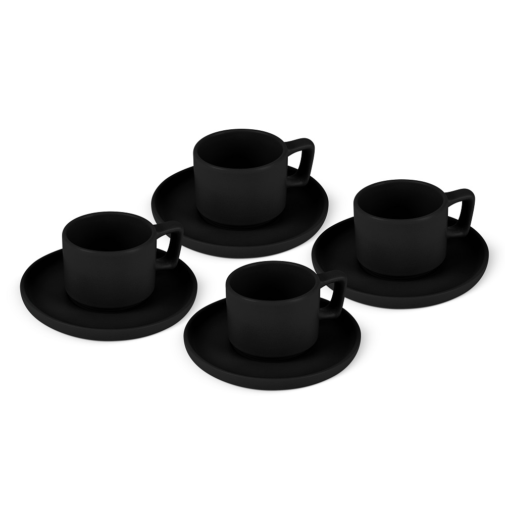 4+4 pcs espresso cup set Berlinger Haus BH10019 Matte Black