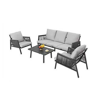Luxo - 4-Piece Sofa Set | Aluminium Frame in Grey