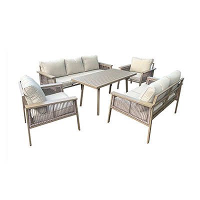 La Verita - 5-Piece Dining Set | Aluminium Frame in Beige