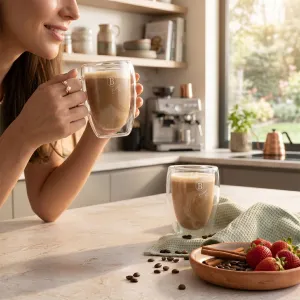2 pcs glass cup set