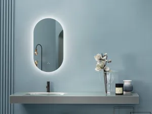 Frameless LED Bathroom Mirror with Backlight, Anti-Fog, Sensor Touch