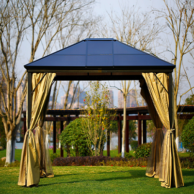 3x4M Premium Aluminum Garden Gazebo with Mosquito Net & Sunlight Roof – Elegant Outdoor Shelter
