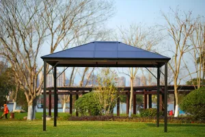 3x4M Premium Aluminum Garden Gazebo with Mosquito Net & Sunlight Roof – Elegant Outdoor Shelter — view 13 of 14