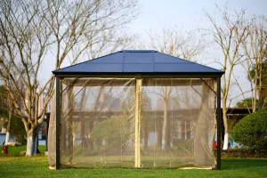 3x4M Premium Aluminum Garden Gazebo with Mosquito Net & Sunlight Roof – Elegant Outdoor Shelter — view 14 of 14