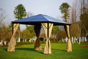 3x4M Premium Aluminum Garden Gazebo with Mosquito Net & Sunlight Roof – Elegant Outdoor Shelter — view 3 of 14