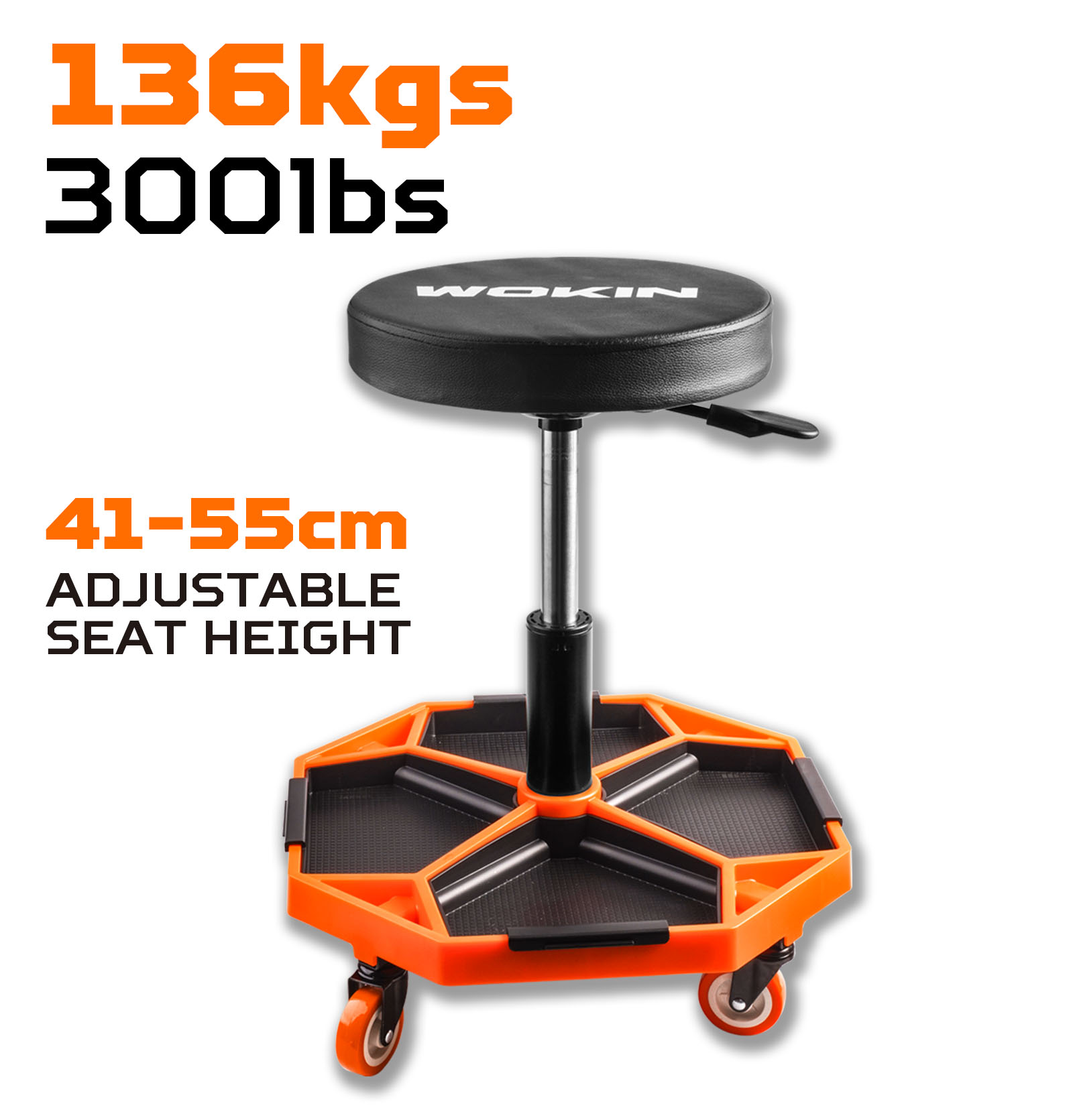 ADJUSTABLE  ROLLING TOOL SEAT