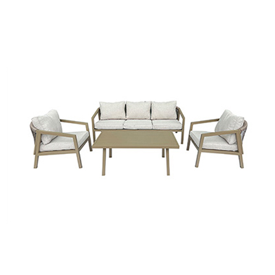 Atlanta - 4-Piece Modern Outdoor Sofa Set | Aluminium Frame in Beige