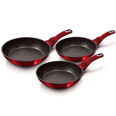 Frying Pan Set Berlinger Haus BH/1288 Metallic Burgundy Line