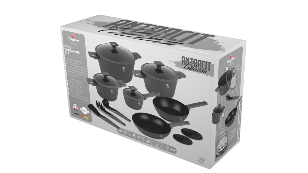 15 pcs cookware set Berlinger Haus BH8141 anthracite - Image 3