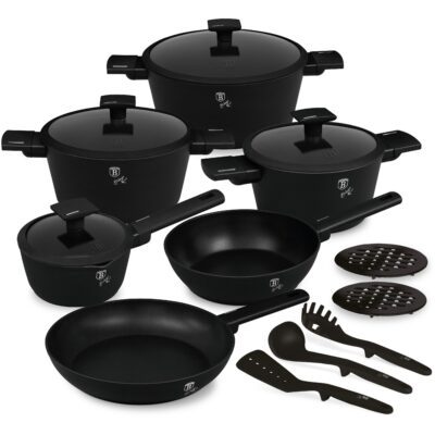 15 pcs cookware set Berlinger haus BH8198 Matte Black
