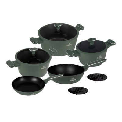 10 pcs cookware set Berlinger Haus BH8207 Matte Green
