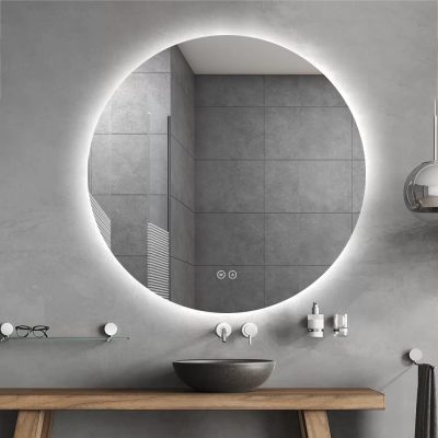 Sunshine Pattern Round LED Mirror – 800mm