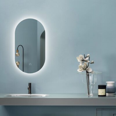 Frameless LED Bathroom Mirror with Backlight, Anti-Fog, Sensor Touch