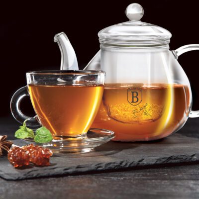 Glass tea pot with glass filter, 1L