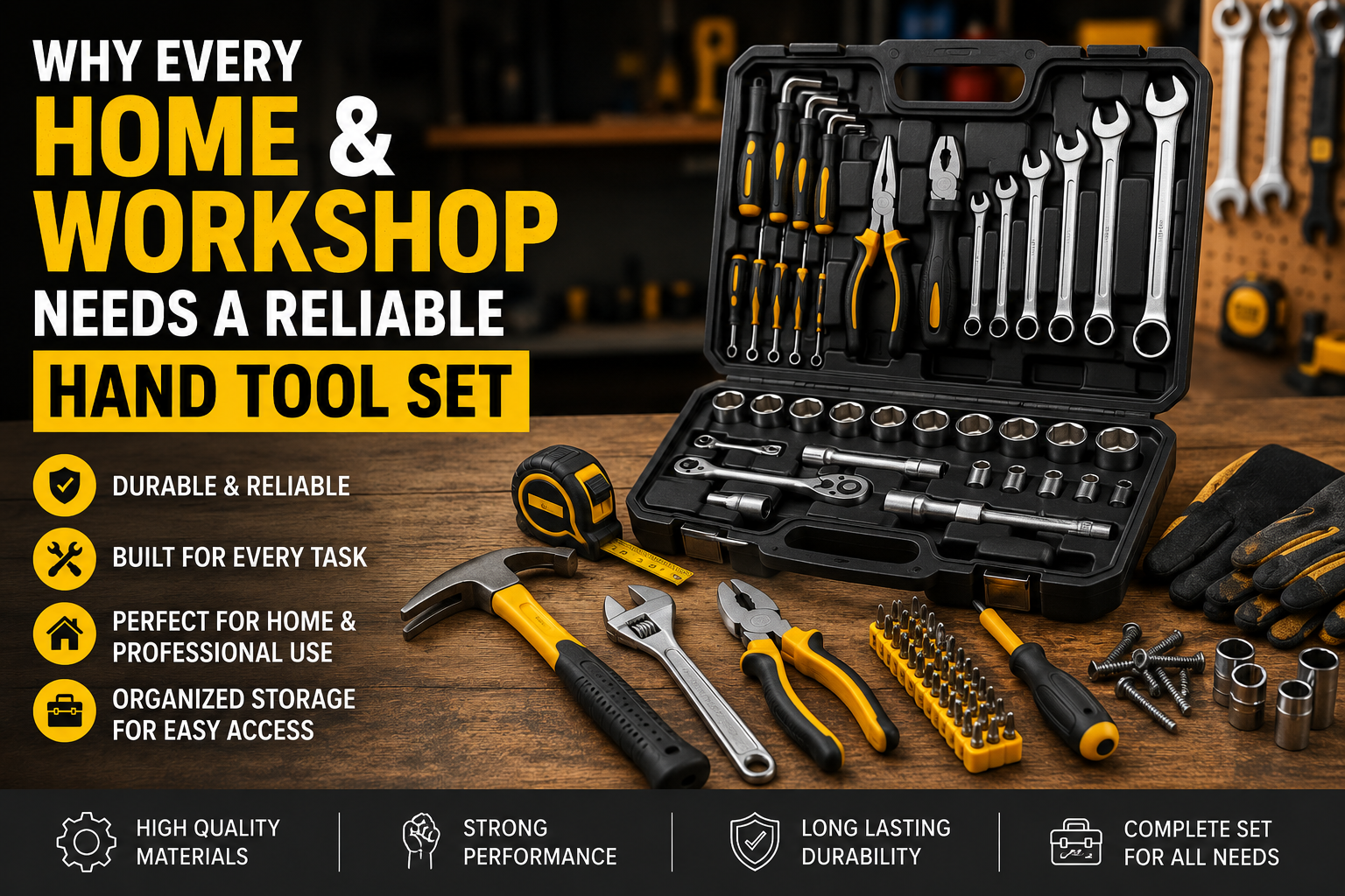Why Every Home and Workshop Needs a Reliable Hand Tool Set